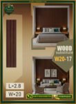 بديل الخشب (PVC-W20-17)- Wall Panel-بمقاس 280cm×20cm