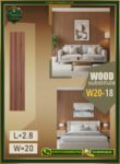 بديل الخشب (PVC-W20-18)- Wall Panel-بمقاس 280cm×20cm