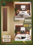 بديل الخشب (PVC-W20-20)- Wall Panel-بمقاس 280cm×20cm